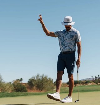 Callaway Bucket Hat herr, vit/marinblå