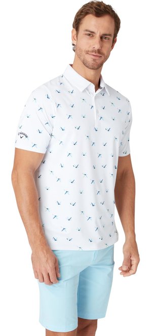 Callaway All Over Birdie herr polo, bright white