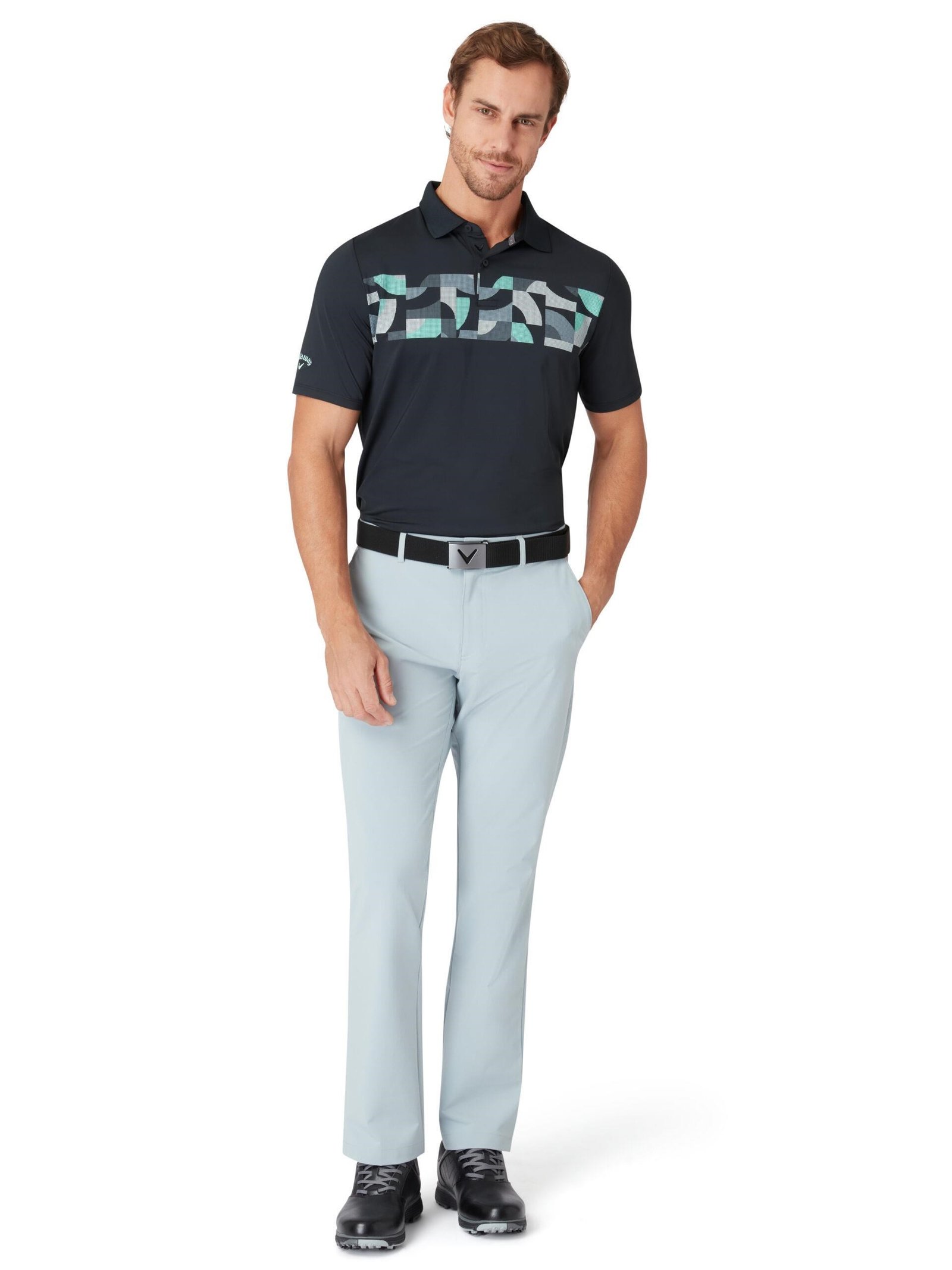 Callaway Optical 'C' herr polo, caviar