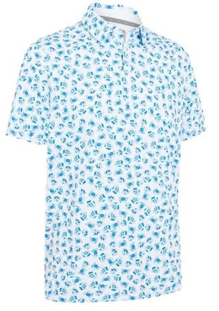 Callaway Crab Novelty Print herr polo, bright white
