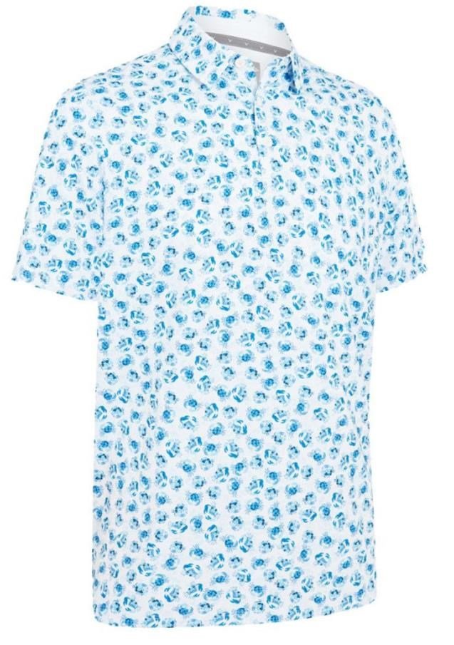 Callaway Crab Novelty Print herr polo, bright white