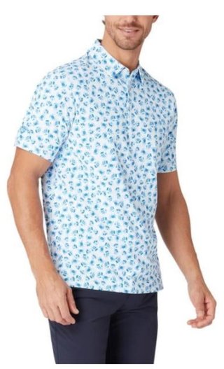 Callaway Crab Novelty Print herr polo, bright white