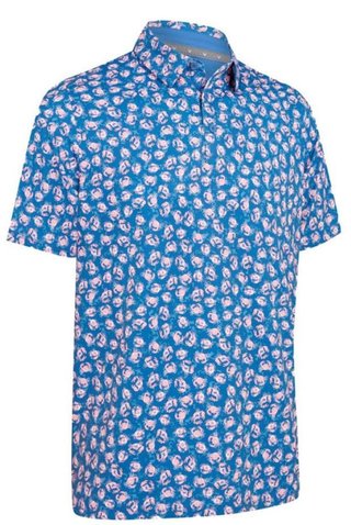 Callaway Crab Novelty Print herr polo, galaxy blue