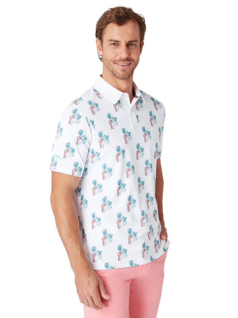 Callaway 19th Hole herr polo, bright white