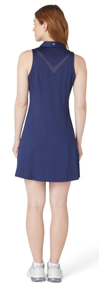Callaway Flounce Dress with Mesh damklänning, peacoat