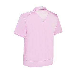 Callaway Waist Length Mesh Detail Short Sleeve dam polo, orchid