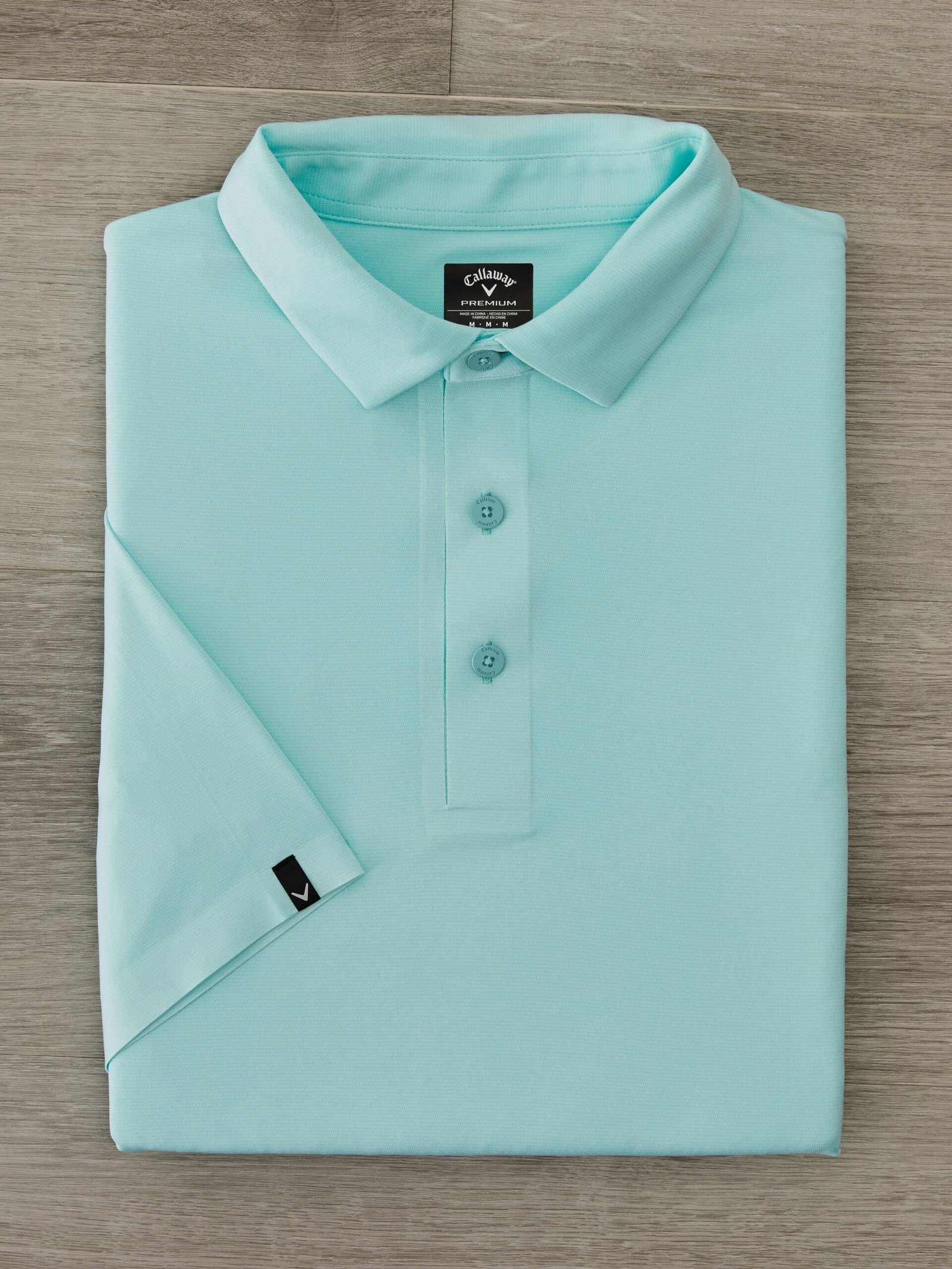 Callaway Premium Jacquard herr polo, birds egg green