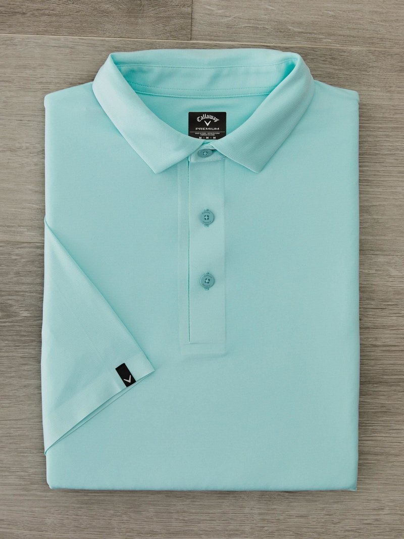 Callaway Premium Jacquard herr polo, birds egg green