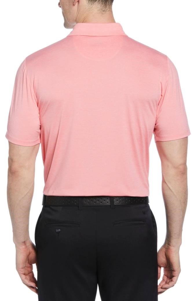 Callaway Premium Heathered herr polo, strawberry pink heather