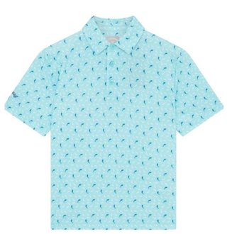 Callaway Dolphin Print junior polotröja, blue radiance