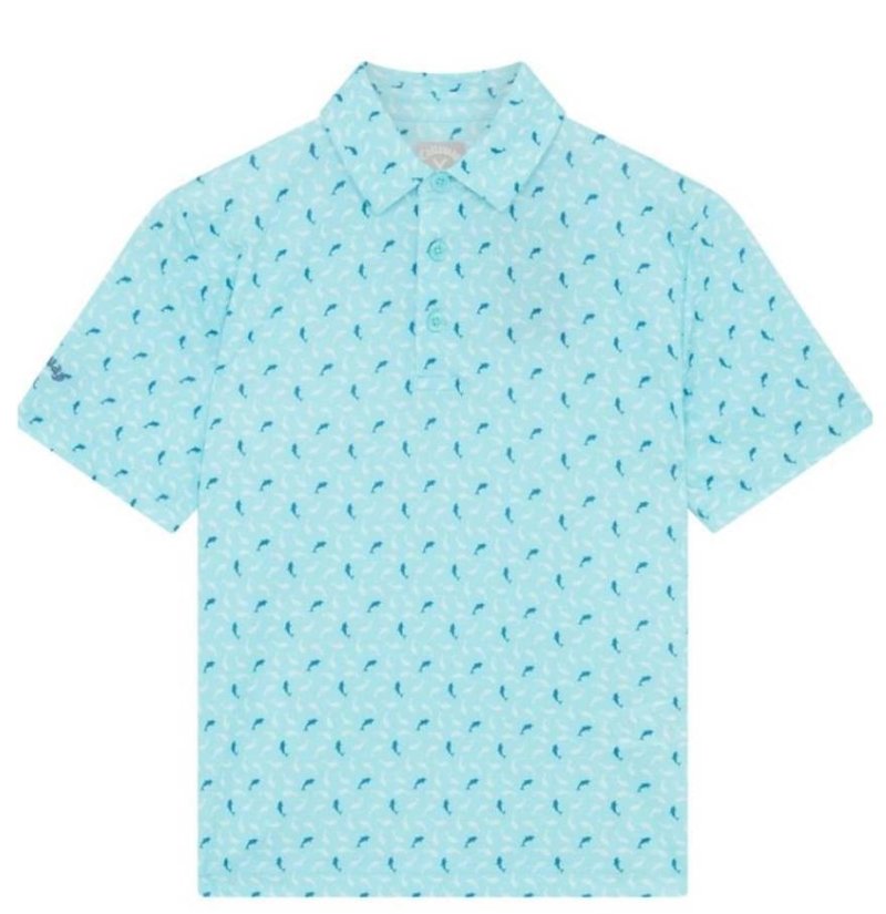 Callaway Dolphin Print junior polotröja, blue radiance