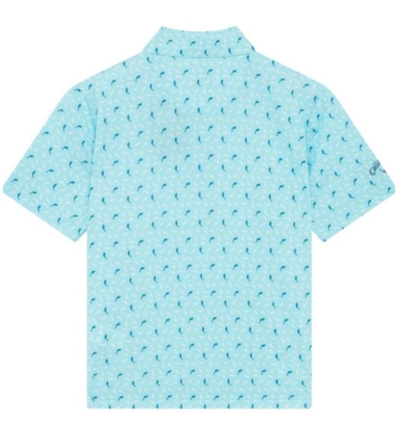 Callaway Dolphin Print junior polotröja, blue radiance