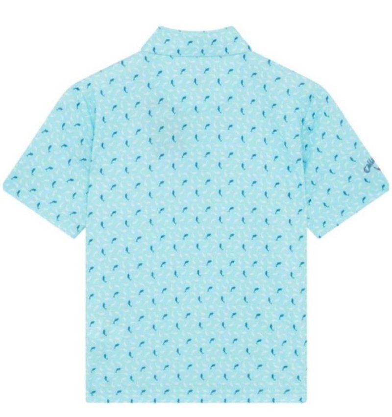 Callaway Dolphin Print junior polotröja, blue radiance