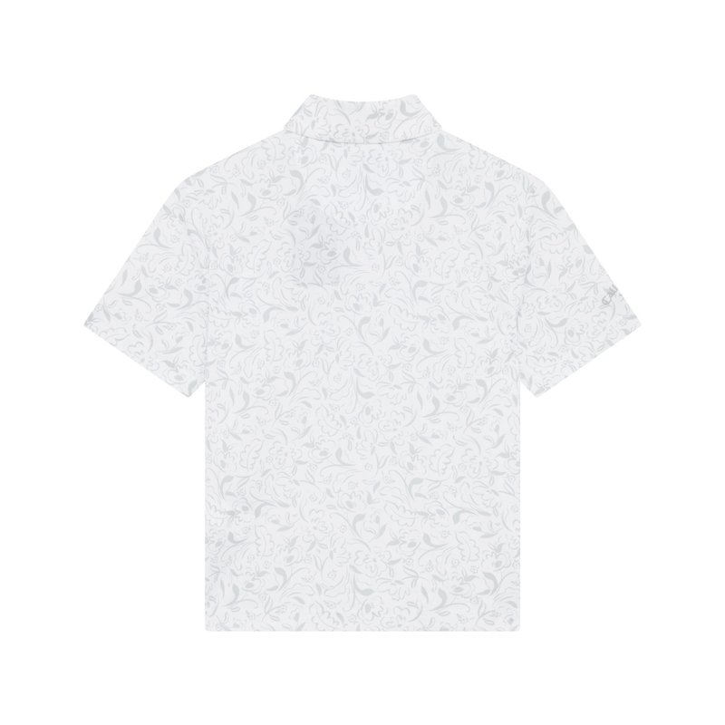 Callaway Floral Print junior polo, bright white