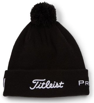 Titleist Tour Pom Pom unisex vintermössa, svart/vit