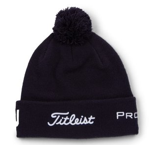 Titleist Tour Pom Pom unisex vintermössa, navy/white