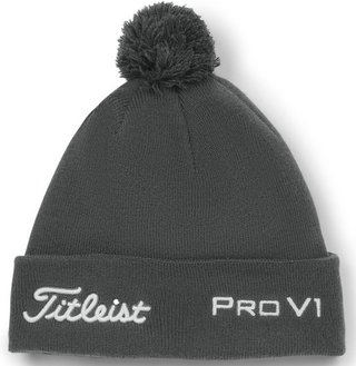 Titleist Tour Pom Pom unisex vintermössa, charcoal/white