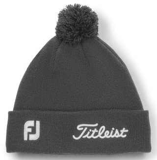 Titleist Tour Pom Pom unisex vintermössa, charcoal/white