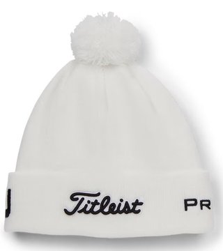 Titleist Tour Pom Pom unisex vintermössa, vit/svart