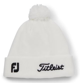 Titleist Tour Pom Pom unisex vintermössa, vit/svart