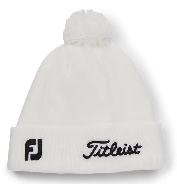 Titleist Tour Pom Pom unisex vintermössa, vit/svart