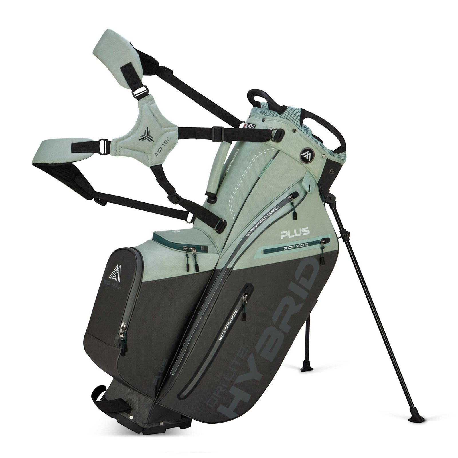 Big Max Dri Lite Hybrid Plus ställbag, mint/charcoal