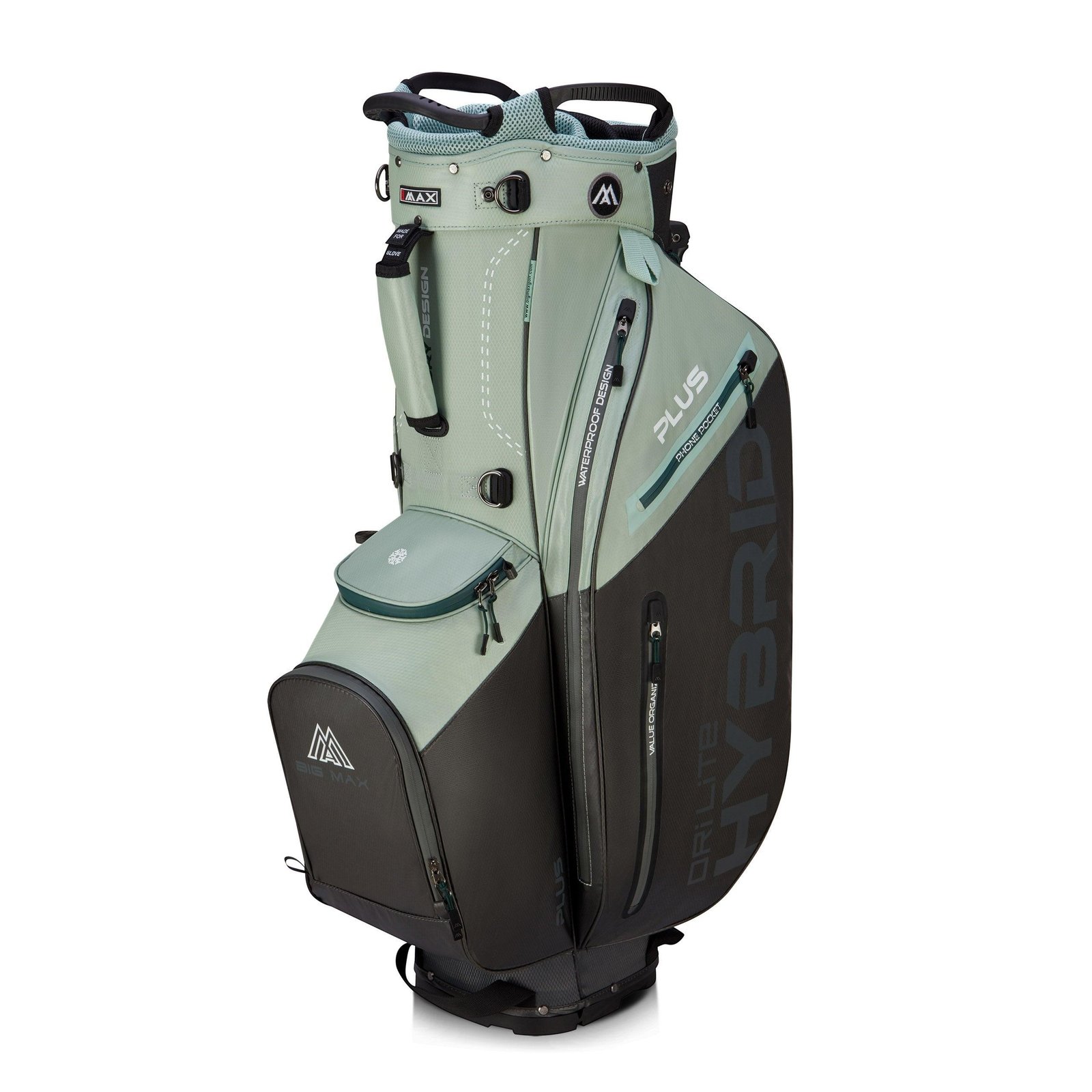 Big Max Dri Lite Hybrid Plus ställbag, mint/charcoal