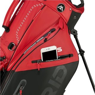 Big Max Dri Lite Hybrid Plus stand bag, röd/svart