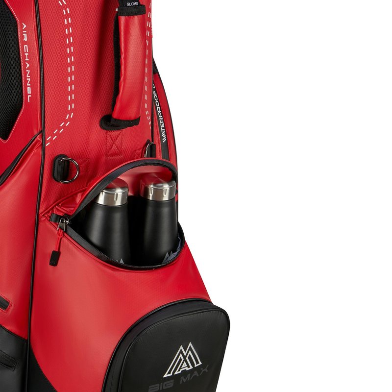 Big Max Dri Lite Hybrid Plus stand bag, röd/svart