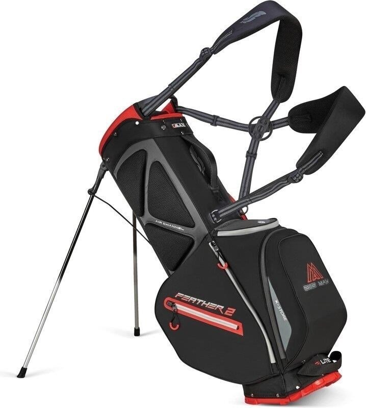 Big Max Dri Lite Feather 2 stand bag, black/red