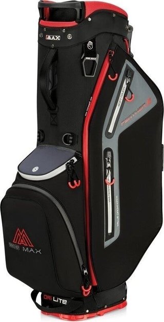 Big Max Dri Lite Feather 2 stand bag, black/red