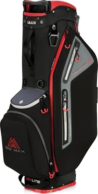 Big Max Dri Lite Feather 2 stand bag, black/red