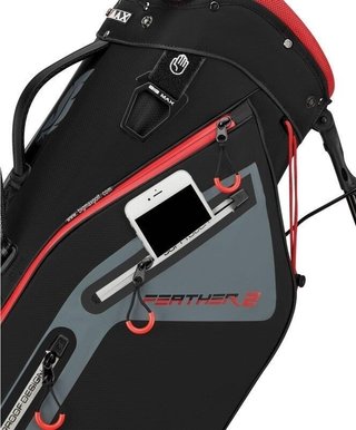 Big Max Dri Lite Feather 2 stand bag, black/red