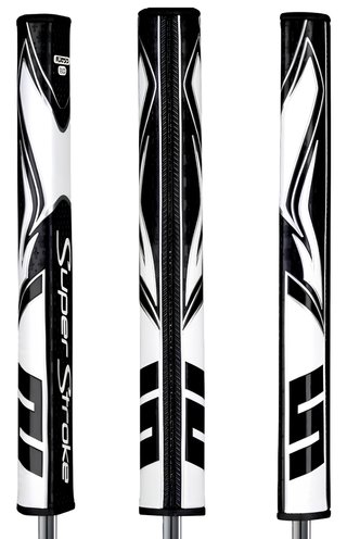 SuperStroke Zenergy Flatso 3.0 putter grip, svart/vit