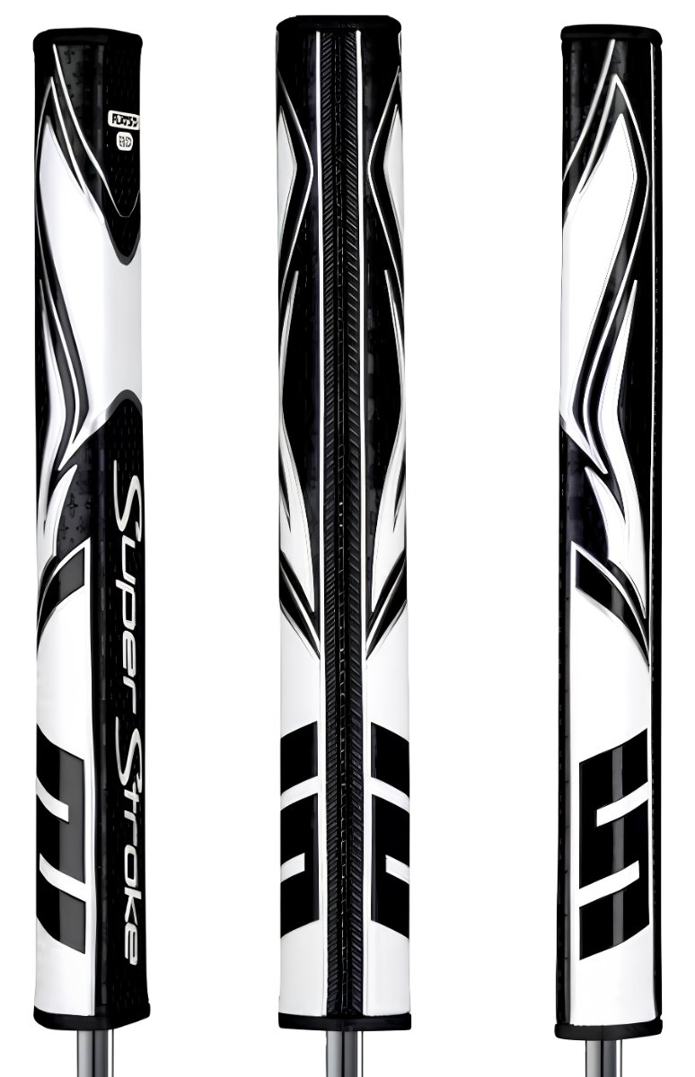 SuperStroke Zenergy Flatso 3.0 putter grip, svart/vit