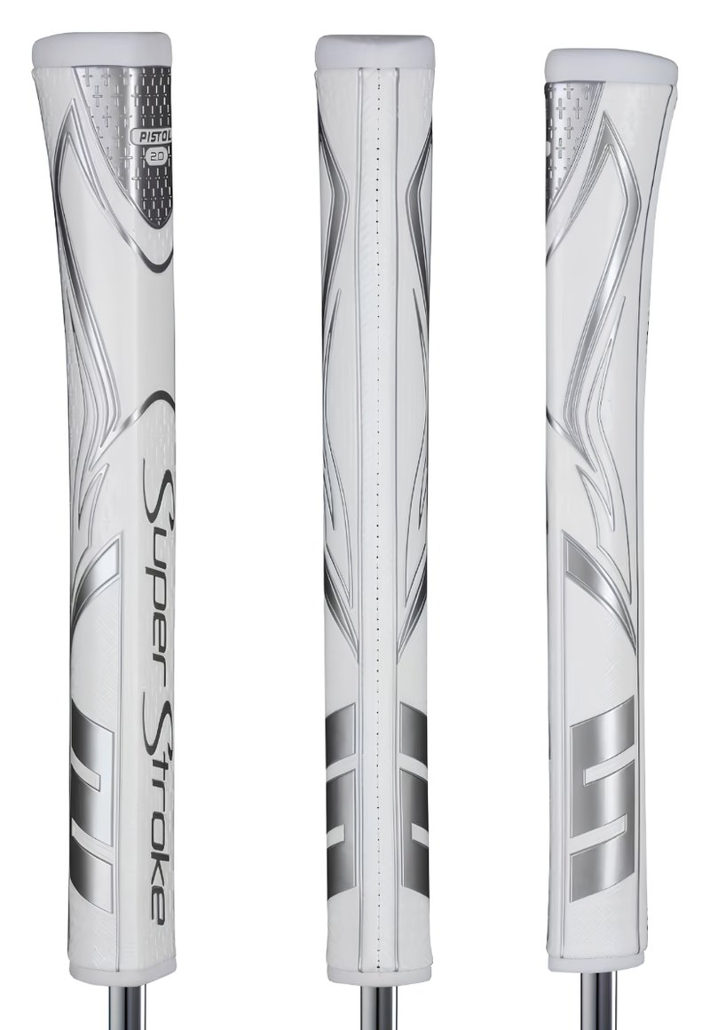 SuperStroke Zenergy Pistol GT 2.0 putter grip, vit/silver