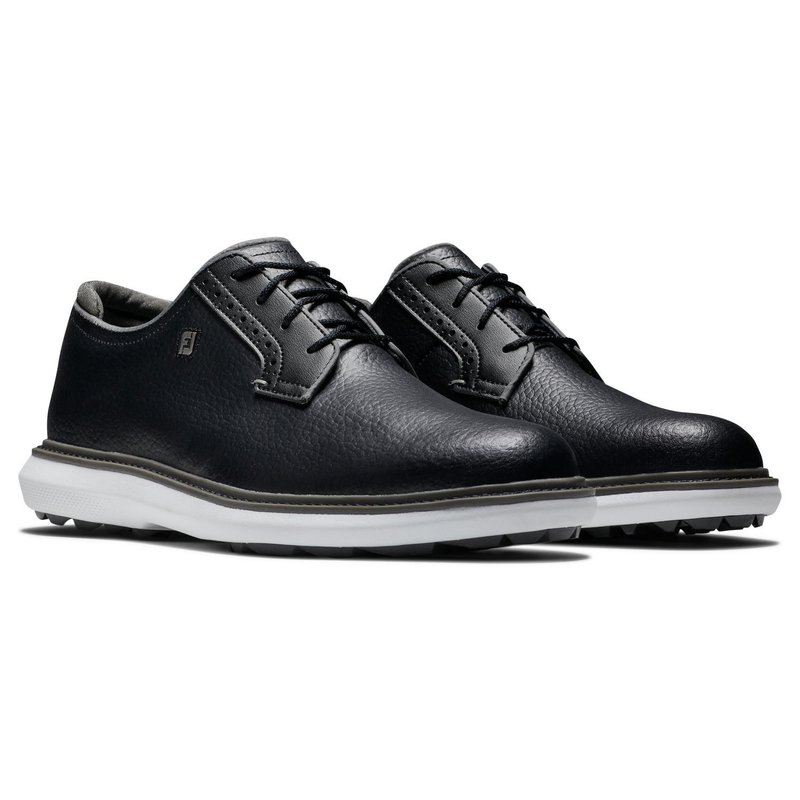 FootJoy Traditions Blucher herr golfsko, svart/grå/vit blucher