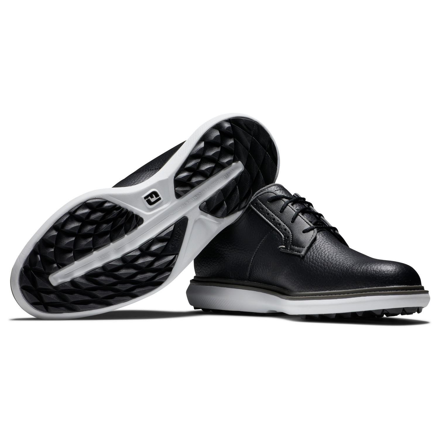 FootJoy Traditions Blucher herr golfsko, svart/grå/vit blucher