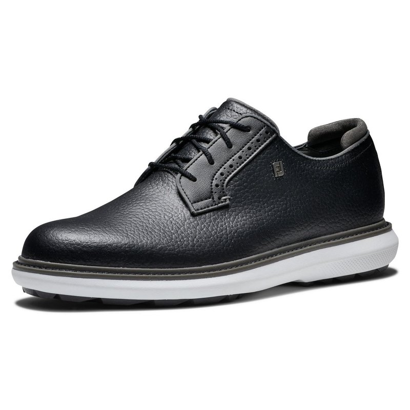 FootJoy Traditions Blucher herr golfsko, svart/grå/vit blucher