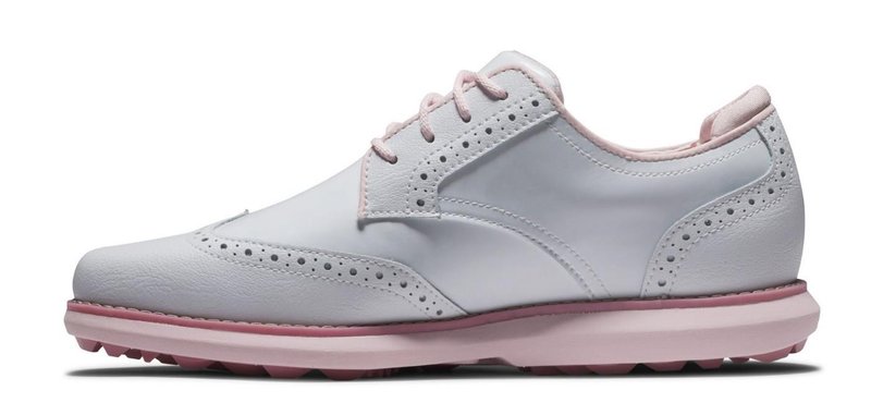FootJoy FootJoy Traditions Spikeless damgolfsko, vit/rosa