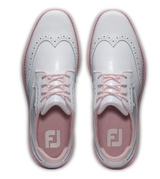 FootJoy FootJoy Traditions Spikeless damgolfsko, vit/rosa