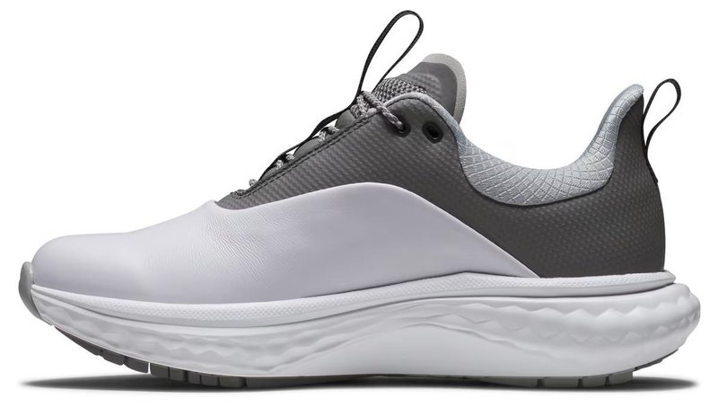 FootJoy Quantum Leather dam golfskor, vit/grå