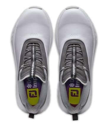 FootJoy Quantum Leather dam golfskor, vit/grå