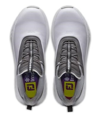FootJoy Quantum Leather dam golfskor, vit/grå