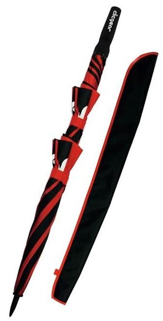 Clicgear Double Canopy golfparaply 68", svart/röd