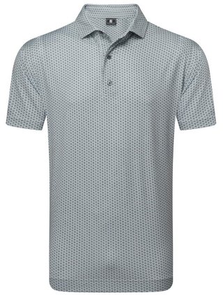 FootJoy Houndstooth Geo Lisle herr polo, grå