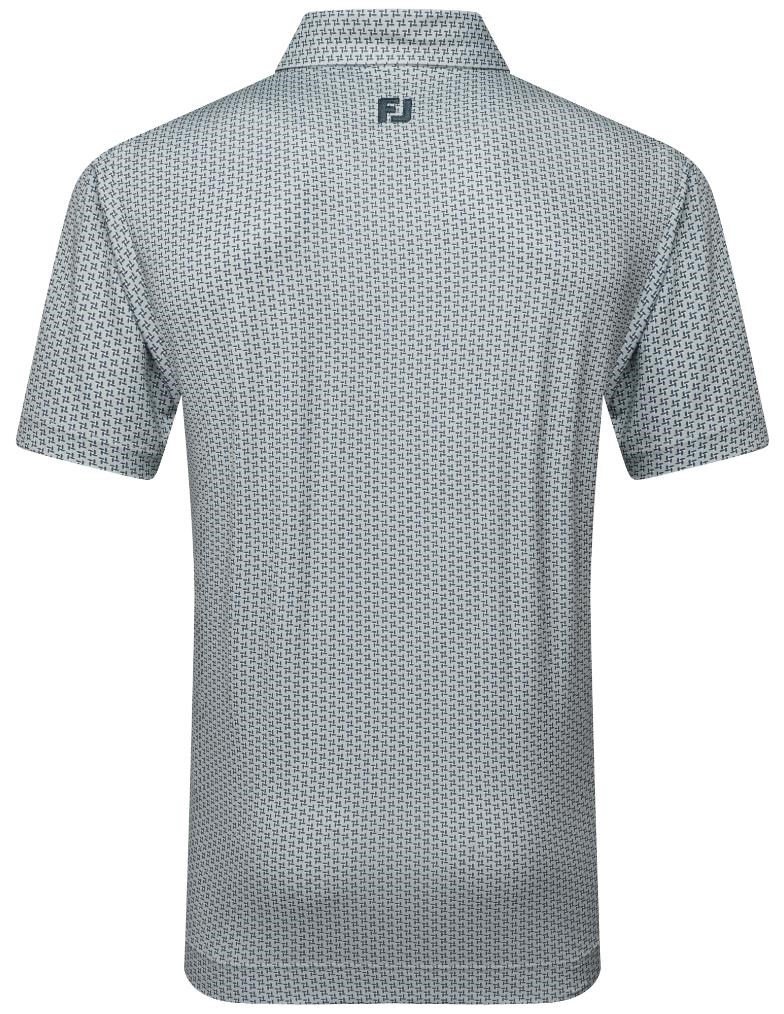 FootJoy Houndstooth Geo Lisle herr polo, grå