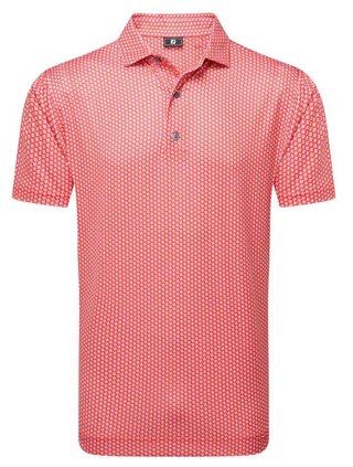 FootJoy Houndstooth Geo Lisle herr polo, hibiscus