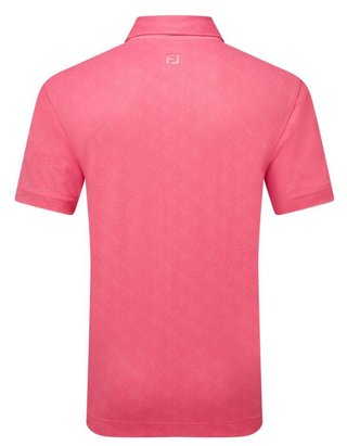FootJoy Speckle Print Pique herr polo, pink lemonade