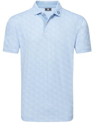 FootJoy Speckle Print Pique herr polo, blue jay/white